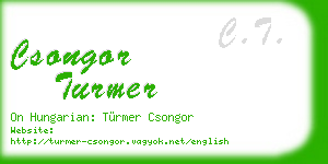 csongor turmer business card