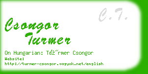 csongor turmer business card